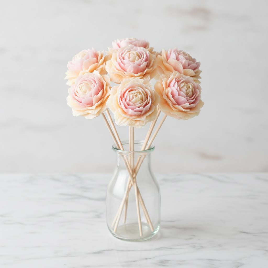 Peony wedding favor 16.5cm.