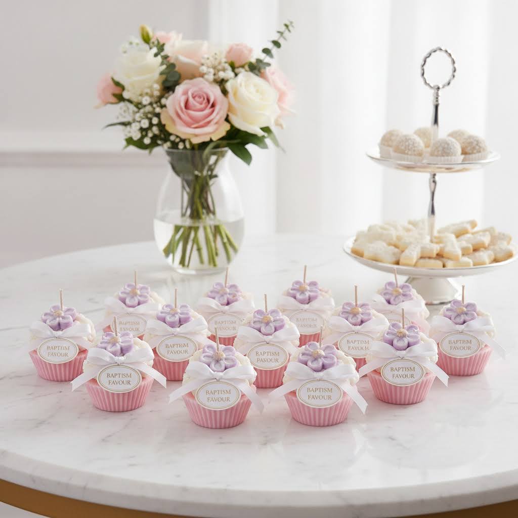 Muffin christening favor
