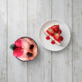 Bougie parfumée au soja - Cheesecake à la fraise sucrée