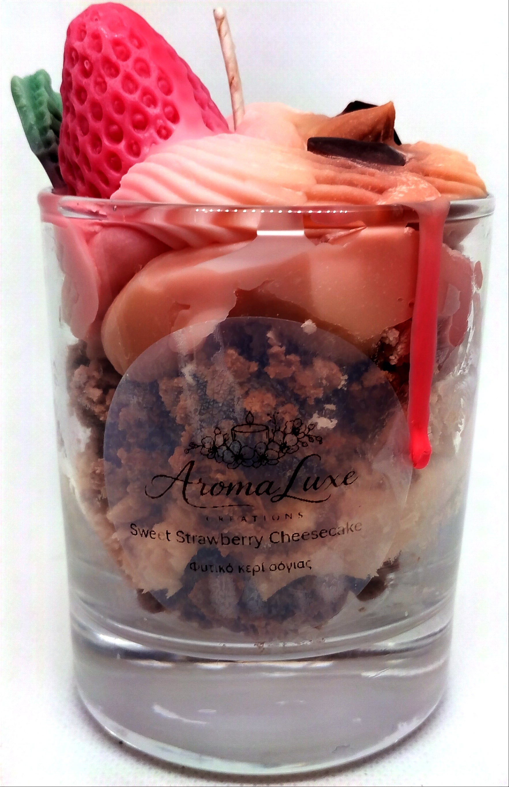 Sweet Strawberry Cheesecake-Αρωματικό κερί σόγιας